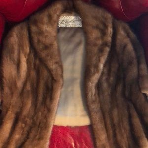 Real Mink fur stole (worn only once)!